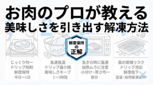 お肉のプロが教える美味しさを引き出す解凍方法