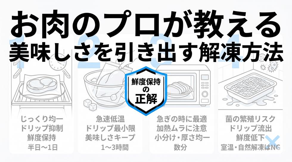 お肉のプロが教える美味しさを引き出す解凍方法